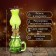 Green kerosene lamp with a handle 8x6x20 cm