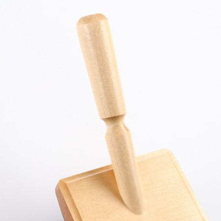 Brush - Wooden Pucrhester "Premium" with drops, for long -haired animals, base 80 x 60 mm-3
