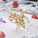 Brooch "Ballerina" in a dress, colored in gold