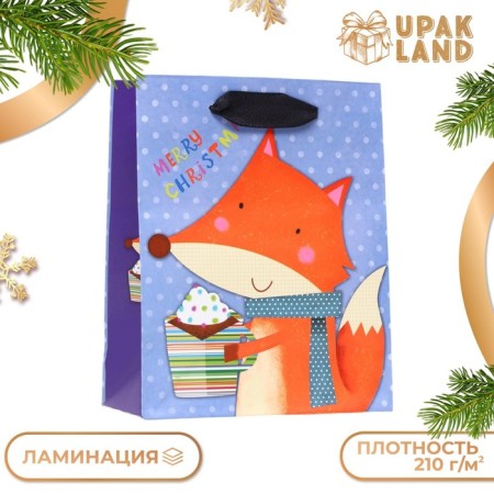Laminated "red fox" package 11.5 x 14.5 x 6 cm-2