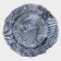 Black dining plate "Arabis", d = 28 cm, blue color
