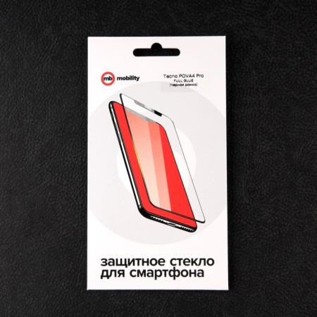 Protective glass Mobility, for Tecno Pova 4 Pro, full glue, black-2