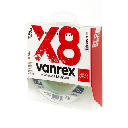 Flaw Lucky John Vanrex X8 Braid Fluo Green 125/016-1