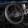 Leather braid, m gray Skyway, chrome, with perf. inserts