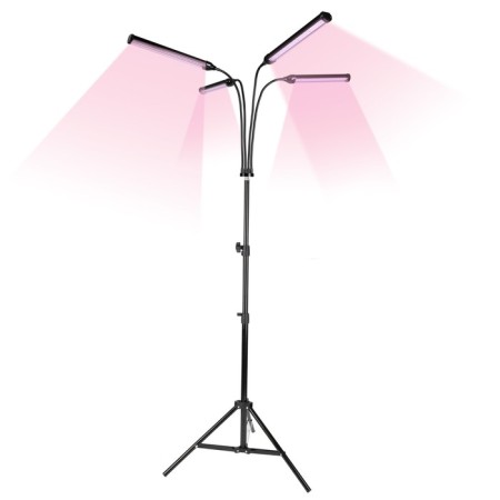 LED lamp with a timer, on a tripod Uniel, 60 watts, LED, IP40, 2280x470x470 mm, black color is black