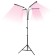 LED lamp with a timer, on a tripod Uniel, 60 watts, LED, IP40, 2280x470x470 mm, black color is black