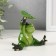 Souvenir Polystone Lak "The Frog is sitting under the leaf" 8.8x5x8.5 cm