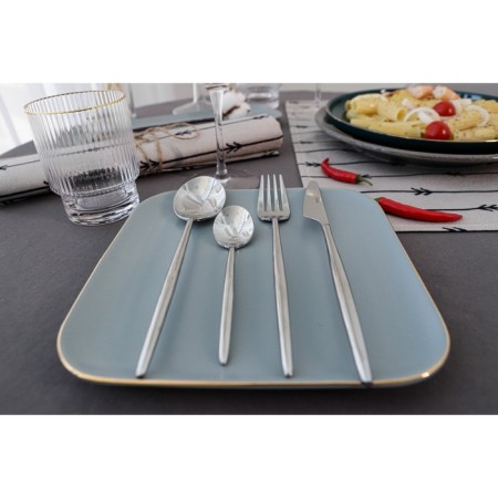 Tablespoon "Thornebury", length 21 cm, thickness 7 mm, silver color-8