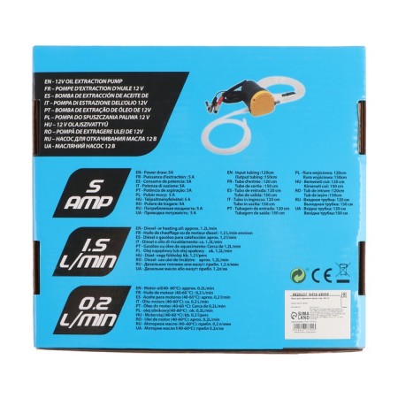 Pump for pumping oil, 12 V, 60 watts, hose 1.2 m, wire 2 m-4