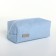 Textura zipper cosmetic bag, blue color