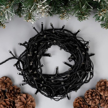 Garland “thread” 10 m, IP44, dark thread, 100 LED, white glow, 8 modes, 220 V-2
