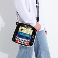 Bag Cross-Bodi with a zipper, black color
