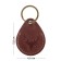 Leather keychain for a car key, label, drop, genuine leather, brown, deer