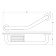 The handrail curved with the soapbard d = 25 mm x 39 cm, chrome, artwelle