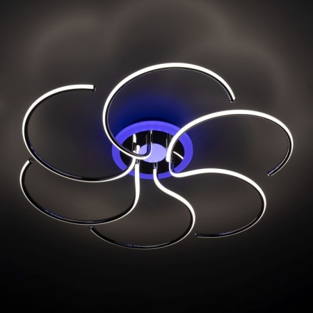 Ceiling chandelier Citilux "Jamini" CL229261E, 64x64x13 cm, 6x12.5W, LED, Gray color gray-9