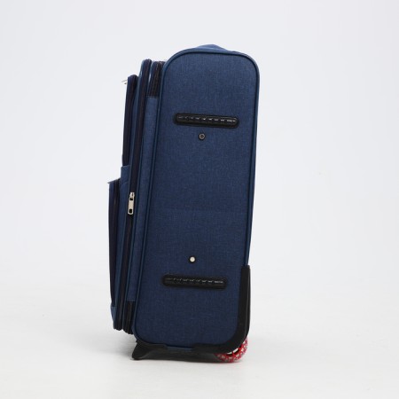 Small 24 suitcase "on lightning, code castle, with extension, blue color-2