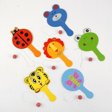 The game "Hard off the ball. Animals ", on elastic band, mix-1