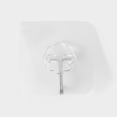Self -adhesive hook, 5.6 × 5.6 × 2 cm, transparent-5