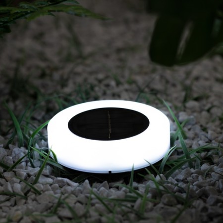 Lamp on the solar battery "Eurohant", "Technic circle" 10.5x12.5 cm, IP44, 8 LED, white