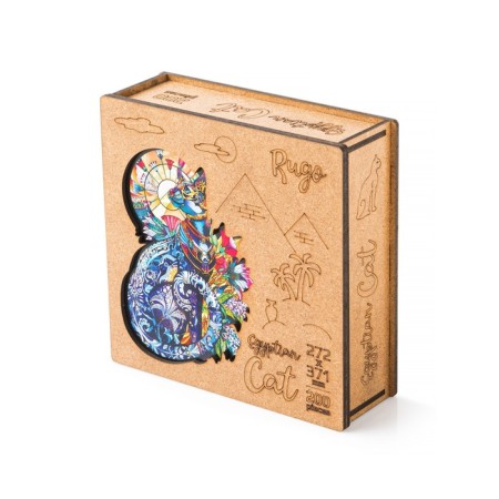 Wooden puzzle "cat", size l - 27 × 37 cm, 200 parts-1