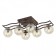 Ceiling chandelier Citilux "Breeze" CL106265, 67.5x33x23 cm, 6x60W, E14, brown color