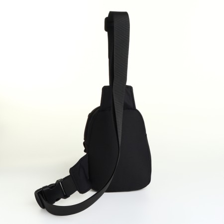 Slong bag from textiles, black color-2