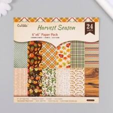A set of scrapbooking paper 24 sheets 12 of the “crop season” 160 gr 15.2x15.2 cm