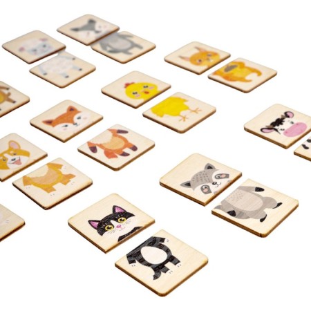 Puzzles made of wood "Halves. Animals"-4