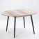 Round Round table "Orion", 950/1250x950x750, Black metal legs/oak canyon