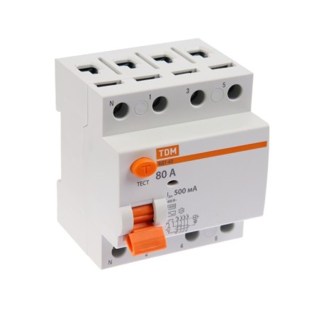 RCD TDM VD1-63, 4P, 80 A, 500MA, SQ0203-0101