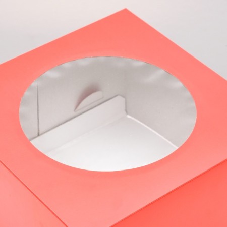 Confectionery packaging with a window, red, 30 x 30 x 19 cm-1