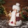 Snow Maiden "in a fluffy fur coat, with a flashlight" moves, with a backlight, 30x18 cm, red