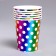 Paper glasses "peas", in a set of 6 pieces, color rainbow
