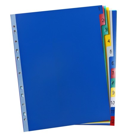 A set of A4+ Office-2000, digital 1-12, color, color, plastic 140 μm-1
