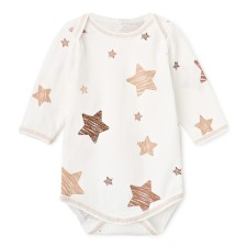Боди Bloom Baby Звездочки с дл. рукавом, р. 74 см, молочный