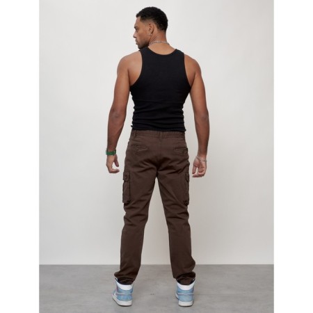 Cargo jeans men, size 44, brown color-3