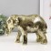 Souvenir Polystone "Golden Elephant" 16.5x23.5x9.5 cm
