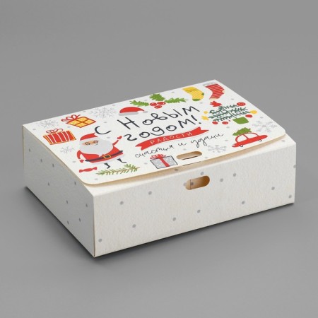 Folding Gift Box "Children's Gift", 16.5 x 12.5 x 5 cm, without tape, New Year-3