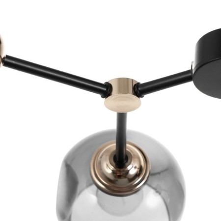 Molecule chandelier 6he27 40W black and gold 75x75x36 cm-6