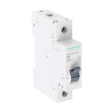 The circuit breaker SE CITY9 SET, B, 63 A, 1P, 4.5 KA, 230 V-1
