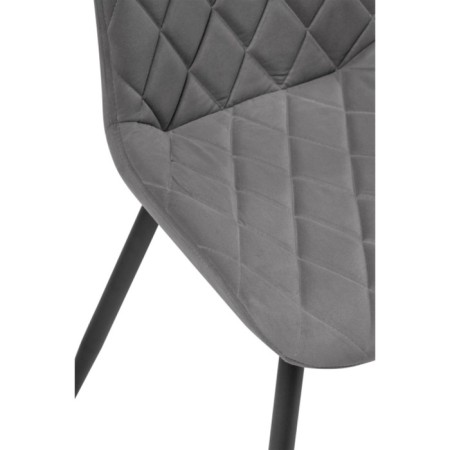 Stol on a metal frame Baoine used metal/velor, black/gray 50x55x83 cm-5