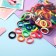 Hair elastic band "Mahrushka Sport" (set 100 pcs) 2.5 cm, mix