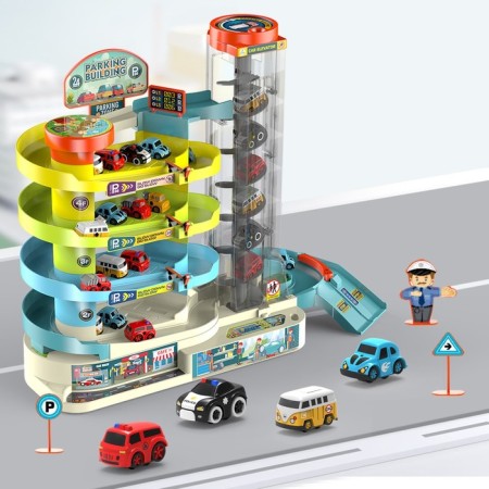 Parking "City", 6 cars, elevator, light and sound-5