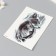 Tattoo on the body Black "Girl and Fox" 14.8x21 cm