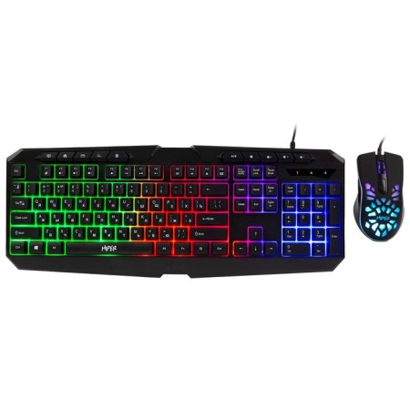 Game kit keyboard + mouse Hiper HPK-G101 Fever, black-8