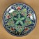Plate of the Rishtan ceramics "Flowers", blue, deep, 20 cm mix