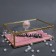 Organizer for storage "Crystal", with a lid, glass, 1 section, 20 × 16.8 × 9 cm, the color is transparent/copper/pink