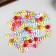 Buttons plastic for creativity 2 punctures "Color Flowers" micro set 80 pcs 0.6x0.6 cm