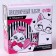 A set of paper dishes with masks "cat": 6 plates, 6 glasses, 6 masks