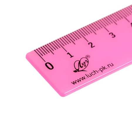 Ruler 15 cm, opaque, pastel, mix-1